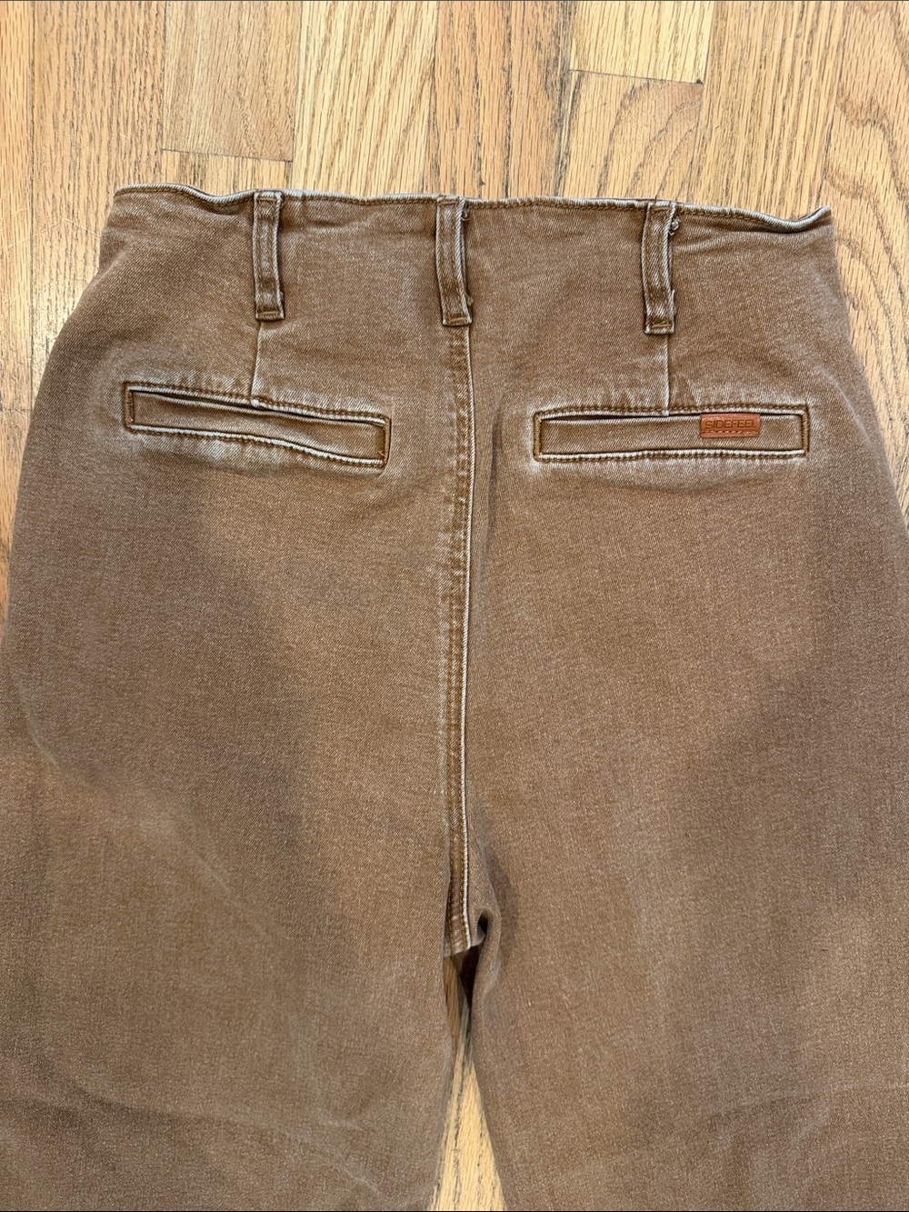 Sidefeel High-Waist Wide Leg Pants in Brown Size: 6 - Picture 10 of 11